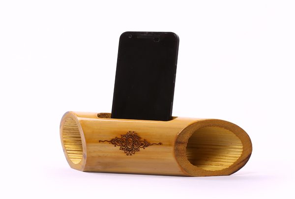 bamboo speaker music cling nature india