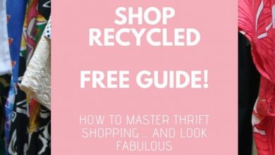 recycled fashion thrifted outfits sustainable style Jen Guice Juice Design & Style FREE GUIDE