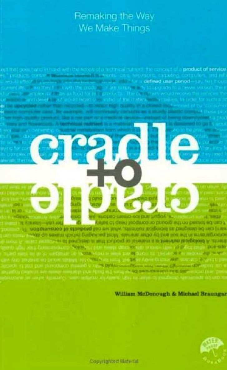 sustainability books Cradle to Cradle by William McDonough & Michael Braungar